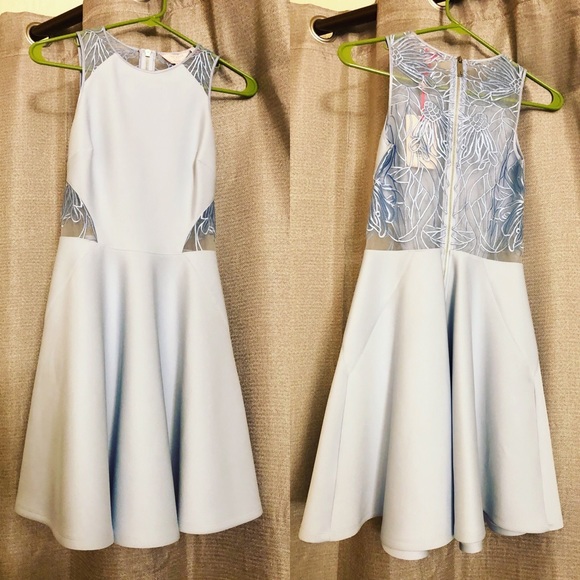 (SOLD) Ted Baker Lace Detail Skater Dress - Picture 4 of 8